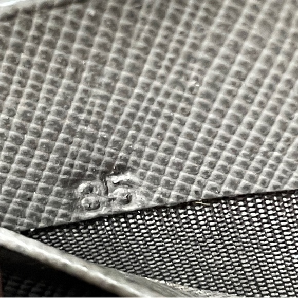 Prada gray saffiano leather long snap wallet with card ID wallet - Picture 11 of 11